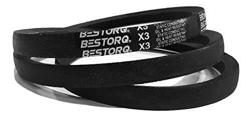 Bestorq C117 V-појас, класичен завиткан гума x3 V-појас, црна, 121 Надворешен обем x .87 Ширина x .57 Висина, висина,