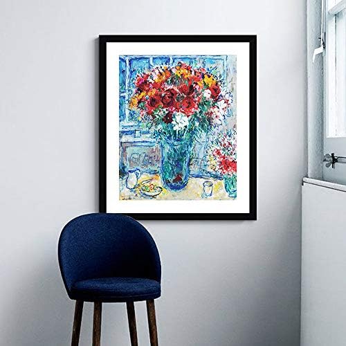 Invin Art Rramed Canvas Giclee Print Art Flower#8 од Марк Чагал wallидна уметност дневна соба домашна канцеларија украси