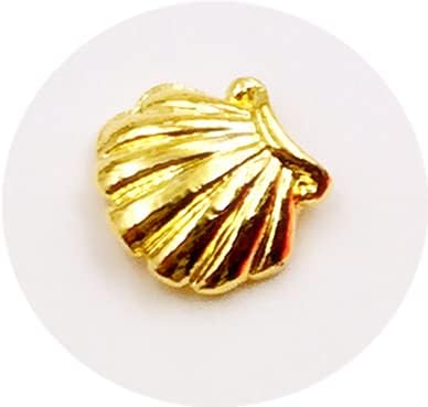 10 парчиња/лот Јапонија златен сребрен крст на срцеви школки со метални легури на ноктите налепници за нокти/привлечност/алатки за маникир -