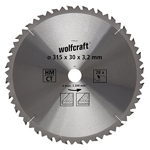 Wolfcraft 6740000 250 x 30 x 3.2mm CT Circular Saw Blade со 24 заби - Браун серија
