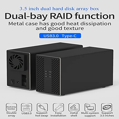 LYSLDH Двоен Хард Диск Низа РАЦИЈА USB3. 0/USB3. 1 Dual Bay Dock HDD Комплет РАЦИЈА Авто Податоци Резервна копија 3.5 HDD Низа USB3.