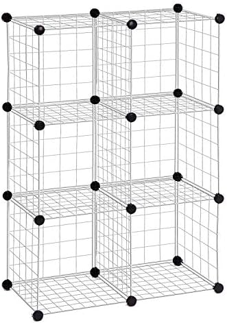 Мед-Може-Направи 6-Пакет Модуларен Мрежа За Складирање Коцка, Сребрена SHF-09475 Сребро