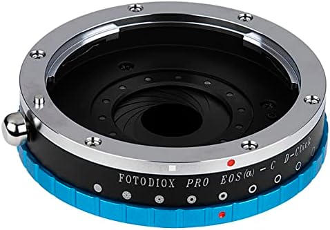 Fotodiox Pro IRIS леќи Адаптер за монтирање компатибилен со леќи со целосна рамка на Canon EOS до камери со C-Mount