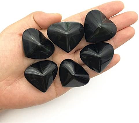 Suweile JJST 1PC Природно разнобојно виножито Обсидијан во форма на срцев облик на срцеви кристали Многу убави природни камења и минерали 0308