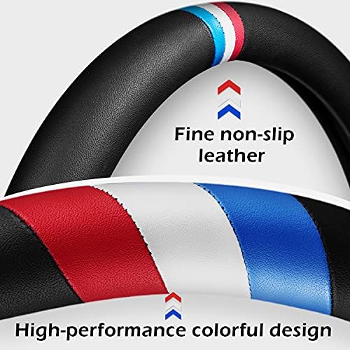 Gohi Yanda Car Sports Sports Sports Protector Non-Slip Leather Leather 15 inch Universal M Color Компатибилен сет за BMW Design Design