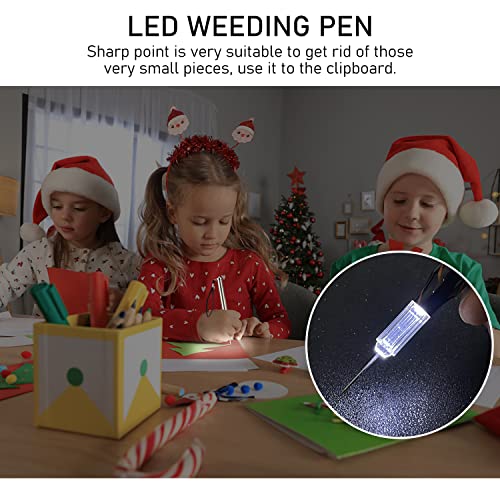 4PCS LED плевел винил алатка со лесно пенкало за плевење за отстранување на мали винилни хартиени и железни проекти.