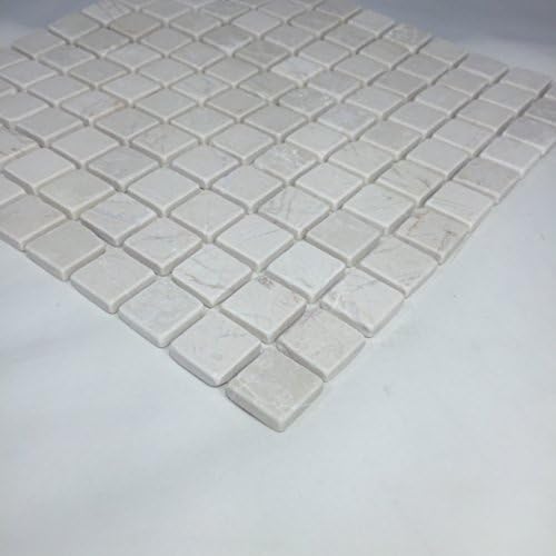 FifturedIsPlays® 12 x 12 мермерни полирани мозаични плочки за грб, wallsидови за туширање, подови за бања 15974