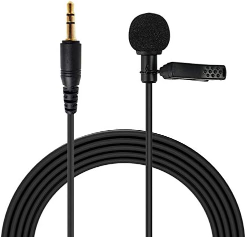 Canfon Professional Omni-Directional Lavalier Mic компатибилен со Rode Sennheiser Boya Comica Microphone за DSLR камера, компјутерски