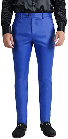 Машки сјаен Сјаен Дизајн на барабас Светкави Луксузни Панталони ЗА Облекување ЦП95