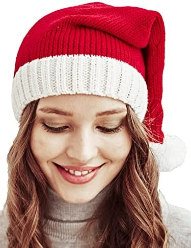 Вердуза женски плетени череп капа за Божиќ, Божиќна капа