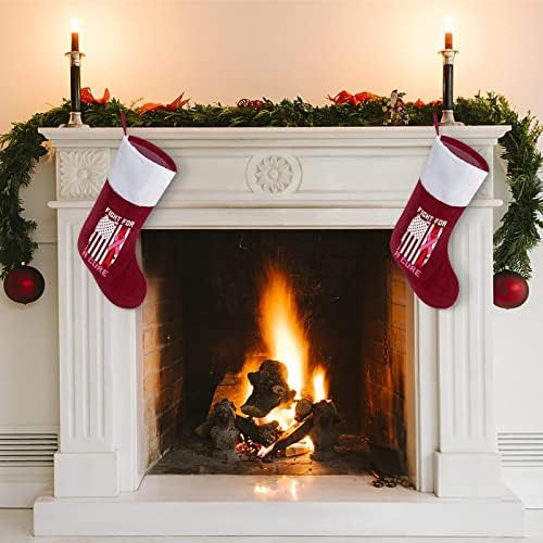 Борба За Лек Механичар Американско Знаме Божиќни Чорапи Бели Супер Меки Кадифен Моден Божиќен Декор Божиќни Чорапи