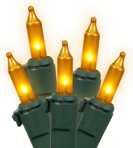 Викерман 100 брои светло поставено со зелена жица, мини, злато