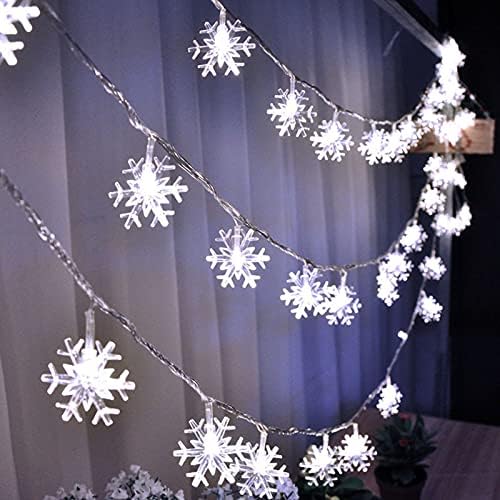 Зимска снегулка на Гуоларизи 10 со украси за бајки за бајки за Божиќни декории 2м жица предводена светлина 300 предводени Божиќни светла светла