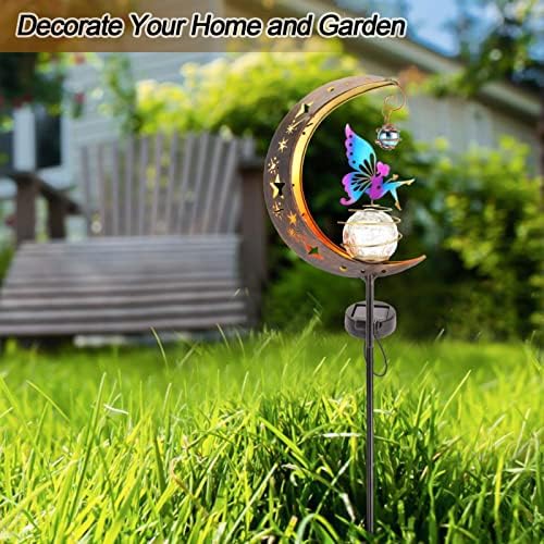 Сончева градина со соларна градина Хедаки Светла од самовила Светла за лакови стакло со декор на ангел, светла на отворено LED