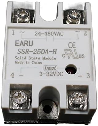 Pikis Solid State Relay SSR-25DA-H 25A SSR 25DA-H 3-32V DC до 90-480V регулатор на отпорност на цврста состојба на AC