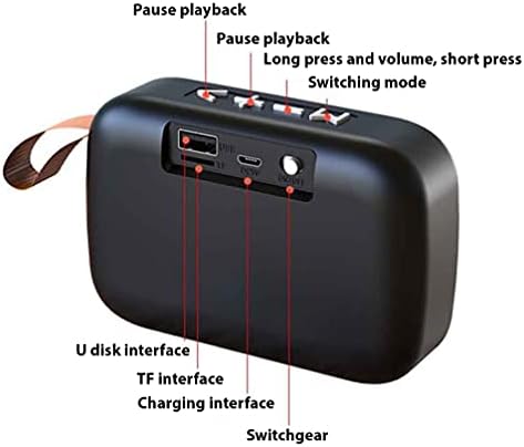 Говорникот на Tek Styz компатибилен со вашиот Fire HD 8 Plus Design на ткаенини 3W Playtime 6H затворено, патување на отворено