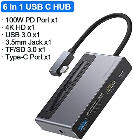 CUJUX USB ТИП C ЦЕНТАР ДО 4K HD TF Sd Картичка Читач Стигнале Клип USB C 3.0 Адаптер Пристаниште Станица Сплитер