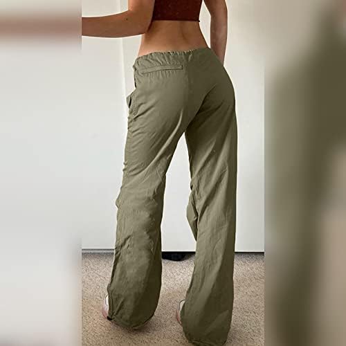 Карго панталони Keusn за жени плус големина широки падобран панталони y2k baggy џогер панталони со џебови улична облека