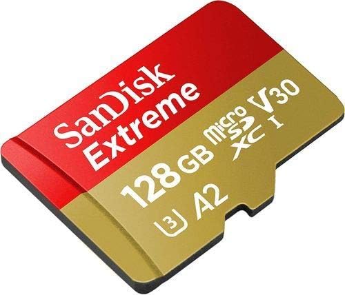 Sandisk Extreme Microsd Картичка 128gb Мемориска Картичка ЗА Dji Air 2s Беспилотно Летало Класа 10 4K Видео Брзина V30 UHS-I U3 A2 160MB/s sdxc Пакет Со Сѐ, Но Stromboli Микро Картичка Читач