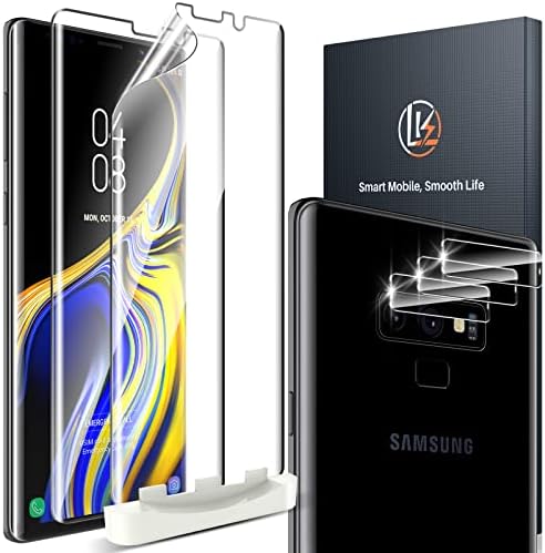 LK [2+3 Пакет] Компатибилен Со Samsung Galaxy Note 9, 2 Пакет Заштитник На Екранот + 3 Пакет Заштитник На Објективот На Камерата,