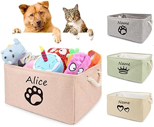 Бесплатна Кутија За Складирање Играчки За Миленичиња, Бесплатна Кутија За Складирање Со Печатење На Името На Кучето, Контејнер За Складирање Играчки За Мачки, Корп