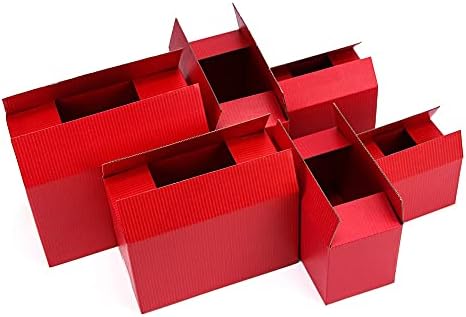 Шукеле ЛФЗ914 5 парчиња/10 парчиња Црвен Картон Складирање Брановидна Хартија Кутија За Пакување Ситници Кутија За Подароци Поддршка