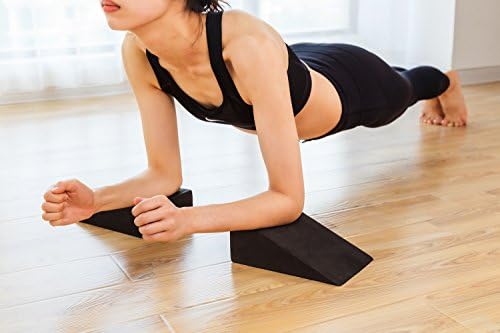 Стронгтек јога пена клин блокови мек клин на зглобот, додатоци за вежбање на нозе, рамнотежа, сила, истегнување, пилате, фитнес, сквотот,