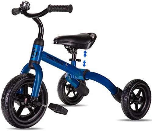 Ygjt 3 во 1 трицикл за мали деца на возраст 2 3 4 годишни, велосипеди за преклопување на деца со прилагодливо седиште и отстранлив педал, играчки за возење за новороденче
