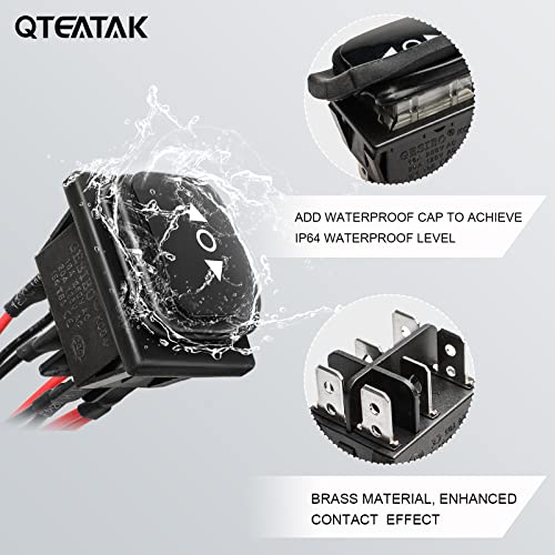 QTeatak DC 12V 10A 6 PIN 3 Позиција -Off- AC 110V-220V водоотпорен моментален поларитет обратна прекинувач за контрола на моторот за