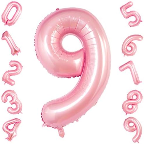 Tiffany Pink 3 балони, 40 -инчен роденденски фолија за забави за балони, испорачуваат хелиум mylar дигитални балони