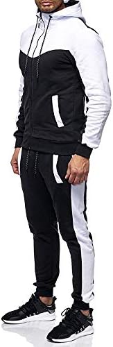 Зимски костум есенски пакувања поставува врвни панталони за џемпери спортски машки тренерки за машки блузи, машка качулка бела бела боја