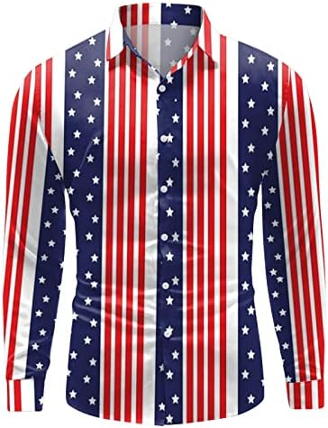 Обични кошули за машки ZDDO, копче надолу по американски шарени карирани карирани долги ракави редовни погодни улични модни дизајнер кошула