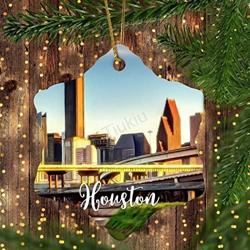 3 -инчен небото на Хјустон цитира украси за украси за украси за украси за деца, кои висат украси за украсување на новогодишни