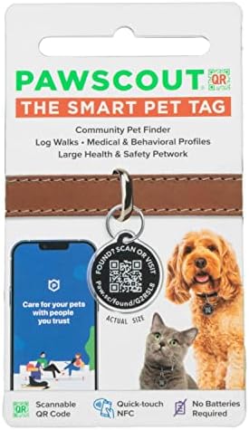 Pawscoutqr Паметни Миленичиња Таг За Кучиња И Мачки | Пар Со Pawscout Апликација За Испраќање На Изгубени &засилувач; Пронајдени