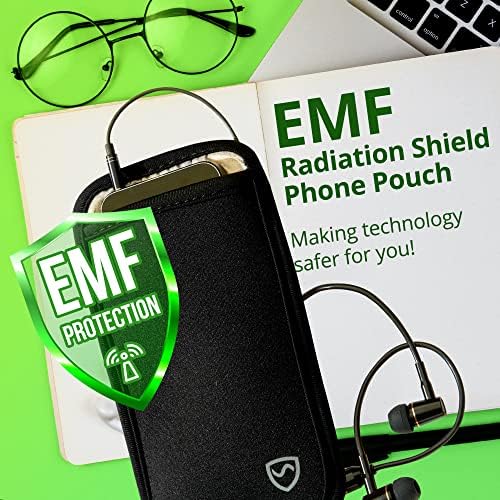 Заштитете го вашето тело анти-зрачење торбичка за мобилни телефони, ракави за мобилни телефони за блокирање на EMF, блокатор на зрачење за мобилен телефон, црна, за т?