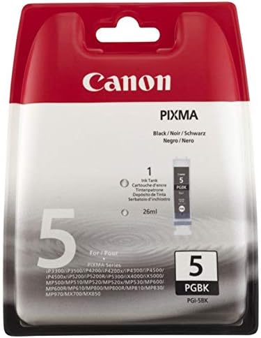 Canon PGI-5 Black Twin Twin Pack компатибилен со печатачот IP5200R, IP5200, IP4200, IP4500, IP4300, IP3500 и IP3300