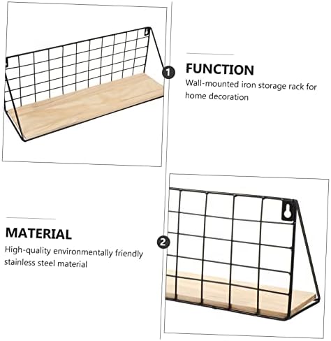 Алипис 1 парчиња за складирање на wallидови за складирање гроздобер полица за декоративни полици за полици, монтирани полици Рустикални лебдечки