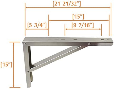 Заграда за монтирање на wallидови за 9000-36000 BTU кондензатор Ductless Mini Split Airleater Systems Pump Pump Systems, држачи