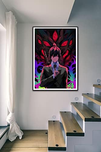 Постери со моторна пила UkeClvd Hayakawa aki Јапонија манга личност аниме декоративна wallидна уметност сликарство платно подароци 12x18 инчи
