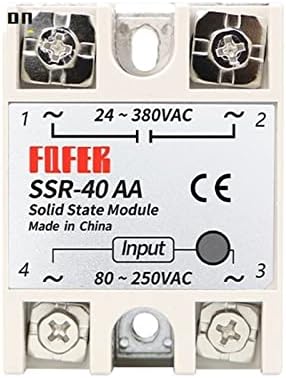 Excei 1PCS 10A 25A 40A 60A 60A AC-AC Еднофазен реле на цврста состојба AC SSR SSR-10AA SSR-25AA SSR-40AA SSR-60AA 80-250VAC