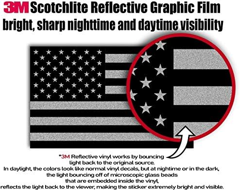 Знаме На САД Овие Бои НЕ Работат 3м Рефлектирачка Налепница| Патриотска Не Американска