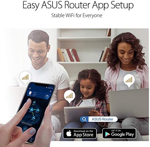 ASUS AC1750 WiFi рутер - Двојно опсег безжичен интернет рутер, лесно поставување, контрола на родител, USB 3.0, технологија за