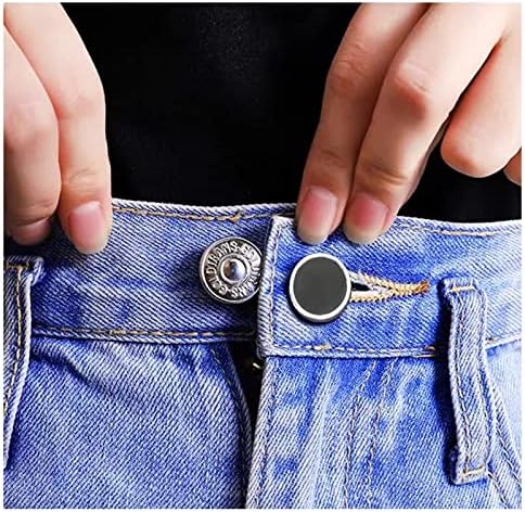 12-пакет на копчиња за проширување на половината, силиконски продолжение копче за мажи и жени без шише метална јака што ги протега вратот за фармерки здолништа пант?