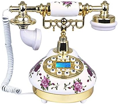 Телефонски фиксни фиксни телефони на Бенотек, керамика направени стари модни домашни телефони, класичен декоративен телефон со единечна линија за делови за канце?