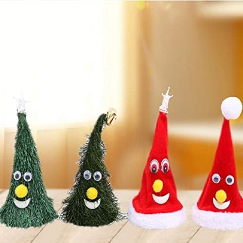 Сезона за декорација 6 инчи Електрична капа Божиќно замав дрвја за Божиќни украси.