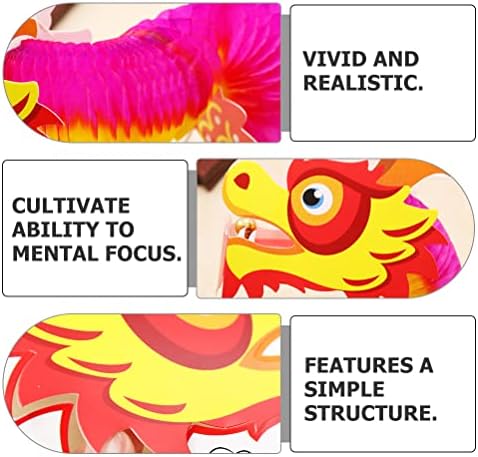 Kisangel 3 сетови DIY хартија Кинески змеј Кинески новогодишен хартија за змеј и занаети