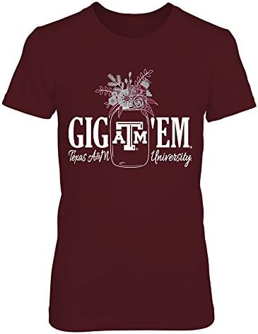 Маица на Fanprint Texas A & M Aggies - тегла за цвеќиња од asonидар