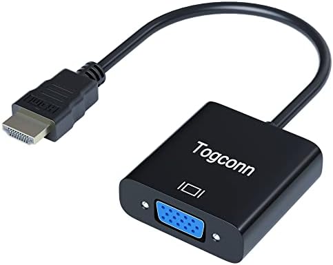 HDMI До VGA Адаптер 1 Пакет, HDMI Машки ДО VGA Женски Конектор Позлатен, 1080p, ЗА Лаптоп, КОМПЈУТЕР, Монитор, HDTV, Chromebook,