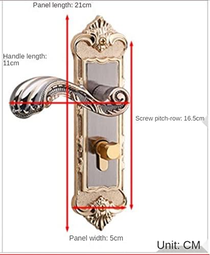 Брави За врати Во Европски Стил Ретро Рачка На Вратата Заклучување На Алуминиумска Легура Гроздобер Внатрешна Брава За Спална Соба Против