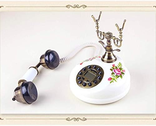 Антички телефон од ореви, фиксен дигитален гроздобер телефонски класичен европски ретро фиксна телефонска боја, со висечки слушалки